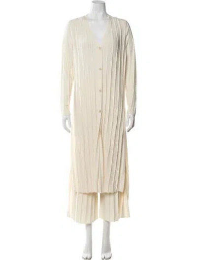 Pre-owned Theory Merino Wool Pant Set In Neutrals