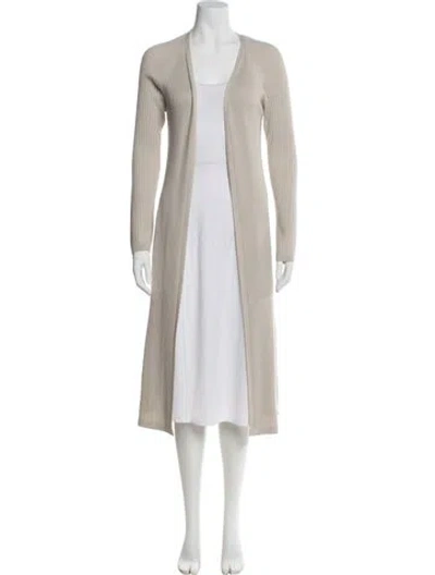 Pre-owned Theory Merino Wool Robe In Neutral