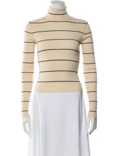 Pre-owned Theory Merino Wool Striped Sweater In Blue