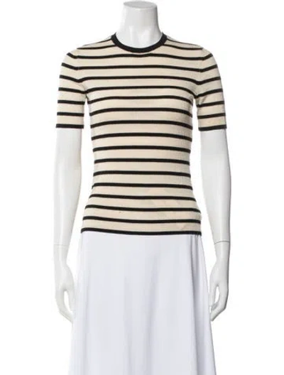 Pre-owned Theory Merino Wool Striped Sweater In Multi