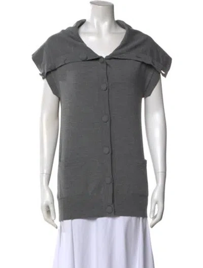 Pre-owned Theory Merino Wool Sweater In Gray