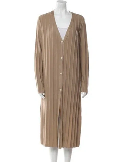 Pre-owned Theory Merino Wool Trench Coat In Brown
