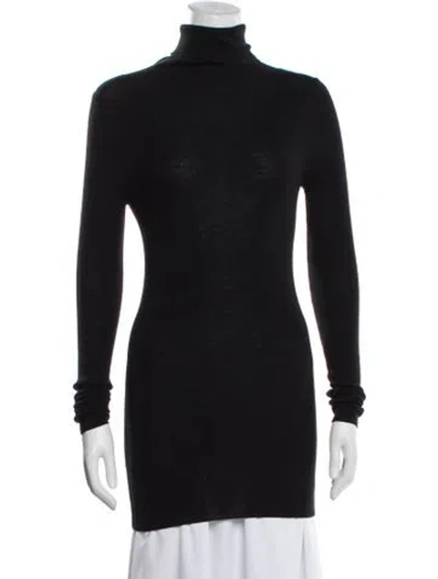 Pre-owned Theory Merino Wool Turtleneck Sweater In Black