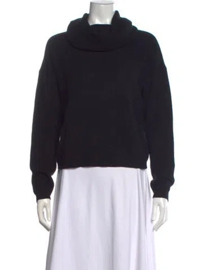 Pre-owned Theory Merino Wool Turtleneck Sweater In Black