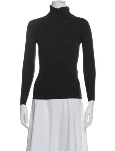 Pre-owned Theory Merino Wool Turtleneck Sweater In Gray