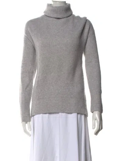 Pre-owned Theory Merino Wool Turtleneck Sweater In Grey
