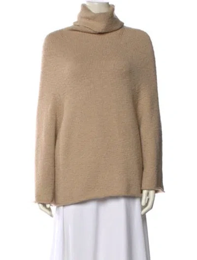 Pre-owned Theory Merino Wool Turtleneck Sweater In Neutral