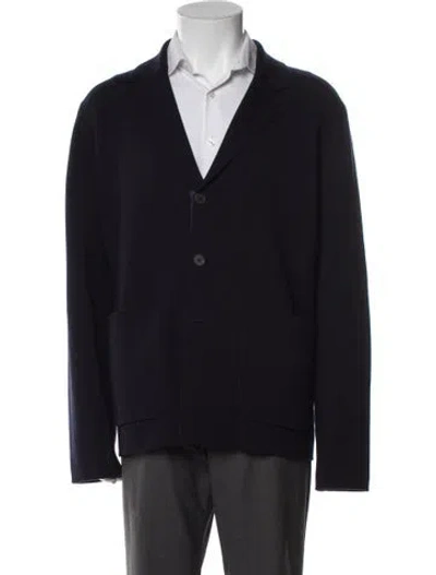 Pre-owned Theory Merino Wool V-neck Cardigan W/ Tags In Black