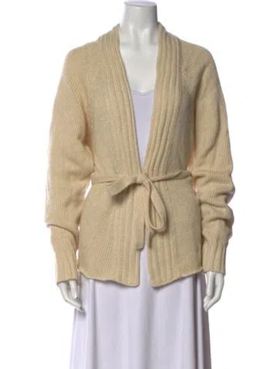 Pre-owned Theory Merino Wool V-neck Sweater W/ Tags In Neutral
