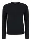 Theory Black Crewneck Sweater In Black