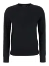 Theory Black Crewneck Sweater In Black