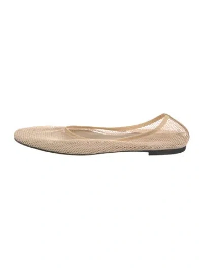Pre-owned Theory Mesh Ballet Flats In Neutral
