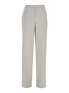 Theory Metallic Pants With Rear Elastic Waist And Wide Leg In Silk Woman