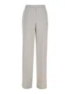 Theory Metallic Pants With Rear Elastic Waist And Wide Leg In Silk Woman In Metallic