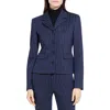 Theory Metallic Pinstripe Fitted Jacket In Blue