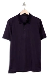 Theory Micro Jacquard Polo In Black/concord