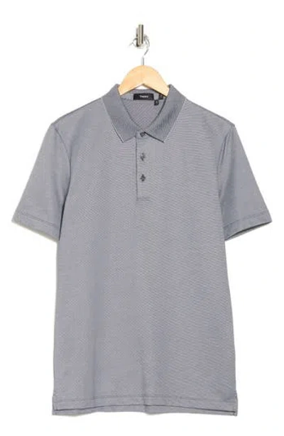 Theory Micro Jacquard Polo In Eclipse/olympic