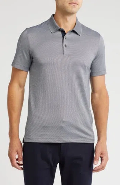 Theory Micro Jacquard Polo In Gray