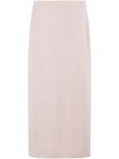 Theory Mid-length Straight Skirt In Pink