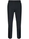 Theory Mid-rise Cropped Trousers In Blue