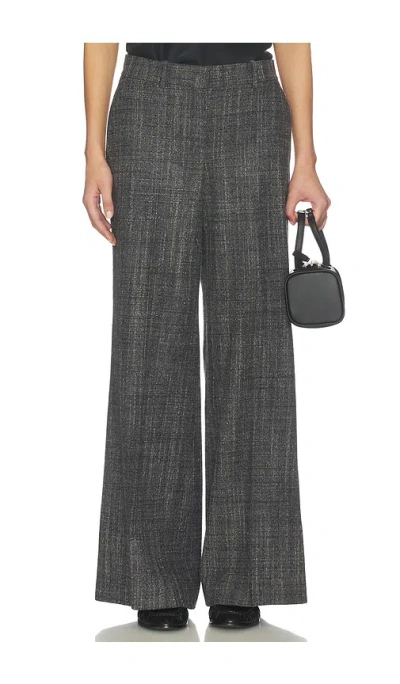 Theory Mid Rise Trouser In Charcoal Multi