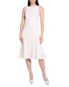 Theory Sleeveless Mermaid Midi Dress In Rice