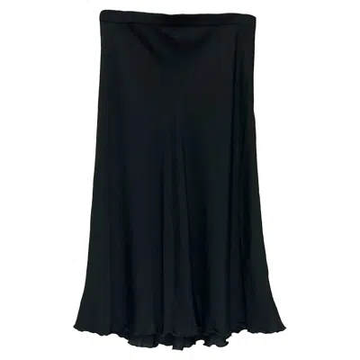 Theory Midi Flowy Skirt In Black Silk