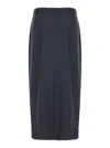 Theory Midi Grey Skirt With Slit