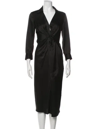Pre-owned Theory Midi Length Dress In Black