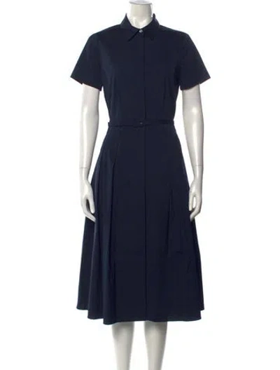 Pre-owned Theory Midi Length Dress In Blue