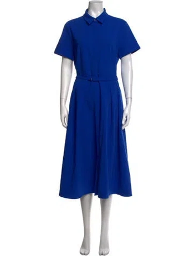 Pre-owned Theory Midi Length Dress In Blue