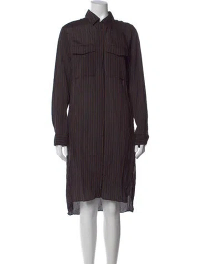 Pre-owned Theory Midi Length Dress In Multi