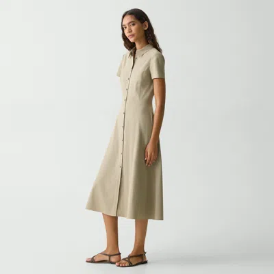 THEORY MIDI SHIRT DRESS IN GOOD LINEN