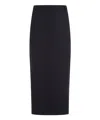 Theory Twill Midi Skirt In Blue