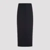 Theory Pencil Womens Wool Knee-length Pencil Skirt In K Dark Navy