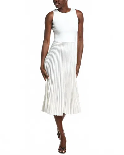 Theory Midrelle Midi Dress In Lustrate In White