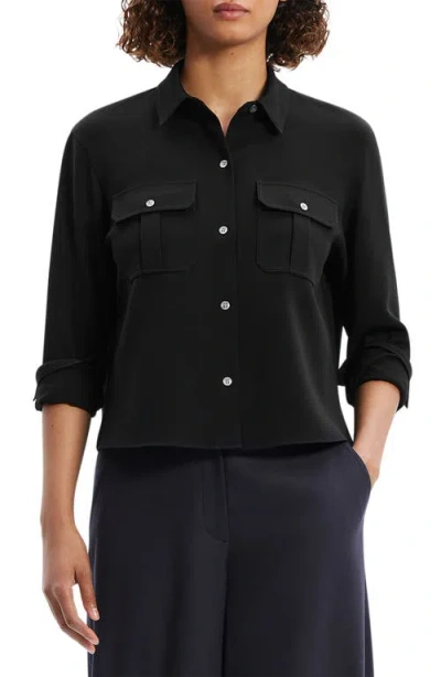 Theory Military Shirt In Black