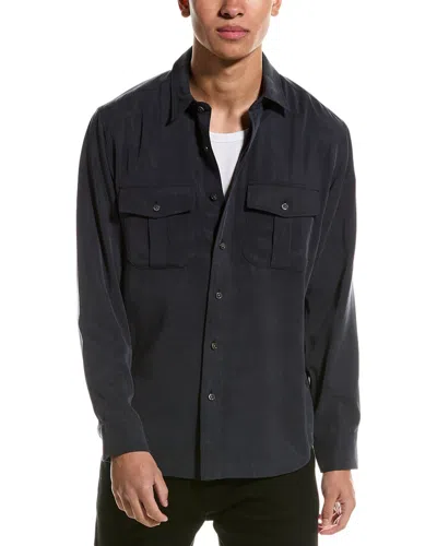 Theory Military Shirt In Blue