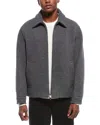Theory Milo Boucle-speckle Jacket In Gray
