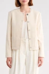 Theory Mini Check Jacket In Neutral