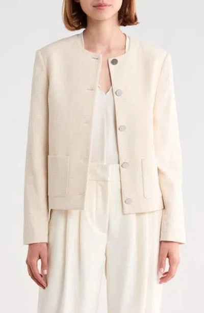 Theory Mini Check Jacket In Neutral