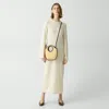 Theory Mini Circle Bag In Raffia In Natural