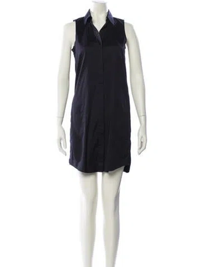 Pre-owned Theory Mini Dress In Blue
