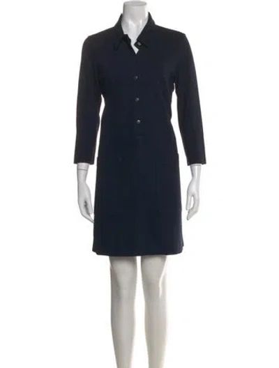 Pre-owned Theory Mini Dress In Blue