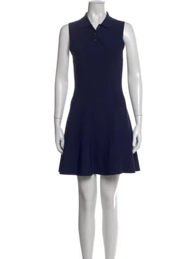 Pre-owned Theory Mini Dress In Blue