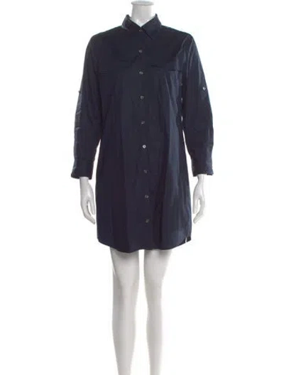Pre-owned Theory Mini Dress In Blue