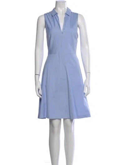 Pre-owned Theory Mini Dress In Blue