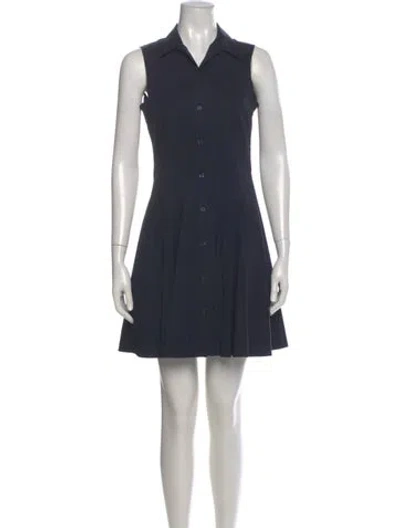 Pre-owned Theory Mini Dress In Blue