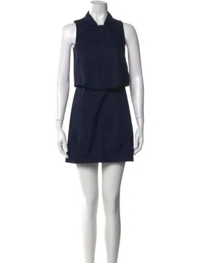 Pre-owned Theory Mini Dress In Blue