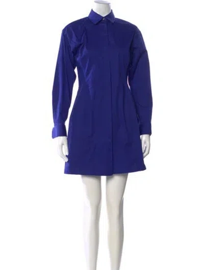 Pre-owned Theory Mini Dress In Blue